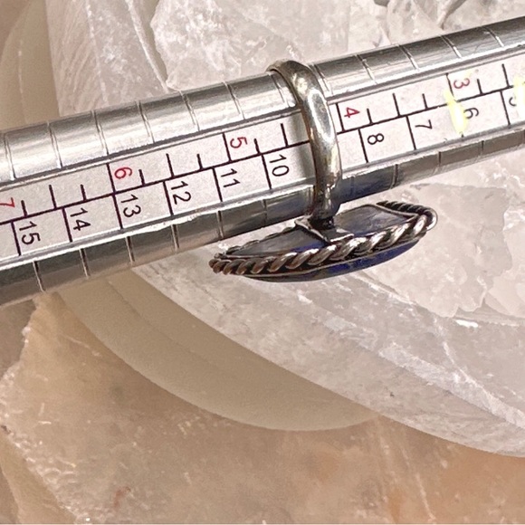 Sterling silver lapis lazuli Victorian vintage gem ring - Picture 3 of 6